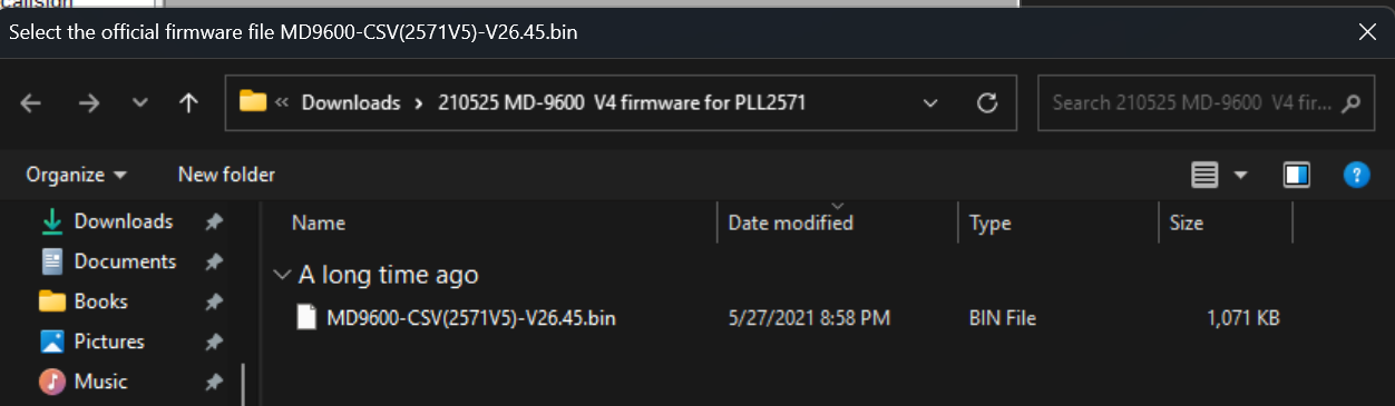 Pick the donor firmware